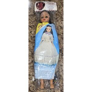 VTG 1995 Fibre-Craft 15" Indian Princess of the Plains Doll Crochet Pattern Incl